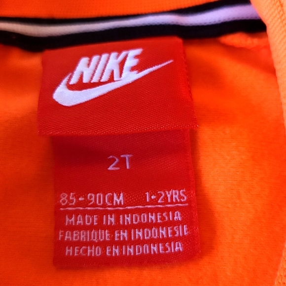 Nike bright orange athletic zip up sweater - Picture 2 of 4